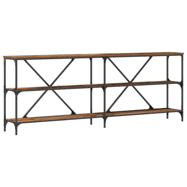 vidaXL Table console Bois ancien 200 x 30 x 75 cm Bois d'ing&eacute;nierie