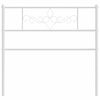 vidaXL T&ecirc;te de lit de remplacement m&eacute;tal blanc 75 cm