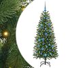 vidaXL Sapin de No&euml;l artificiel avec 150 LED Vert 150 cm PE et PVC