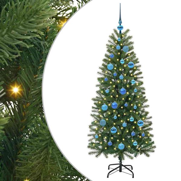 vidaXL Sapin de No&euml;l artificiel avec 150 LED Vert 150 cm PE et PVC