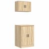 vidaXL Armoires de garage 2 pcs ch&ecirc;ne sonoma bois d'ing&eacute;nierie