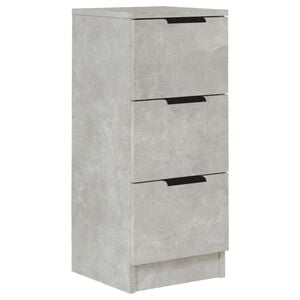 vidaXL Buffet Gris b&eacute;ton 30x30x70 cm Bois d'ing&eacute;nierie