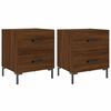 vidaXL Tables de chevet 2 pcs chêne marron 40x35x47,5 cm