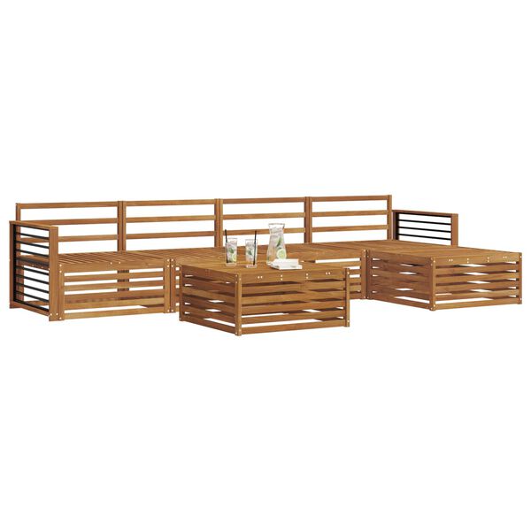 vidaXL Ensemble de canap&eacute;s d'ext&eacute;rieur 6 pcs Naturel