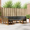 vidaXL Ensemble de canap&eacute;s d'ext&eacute;rieur 6 pcs Naturel et Anthracite