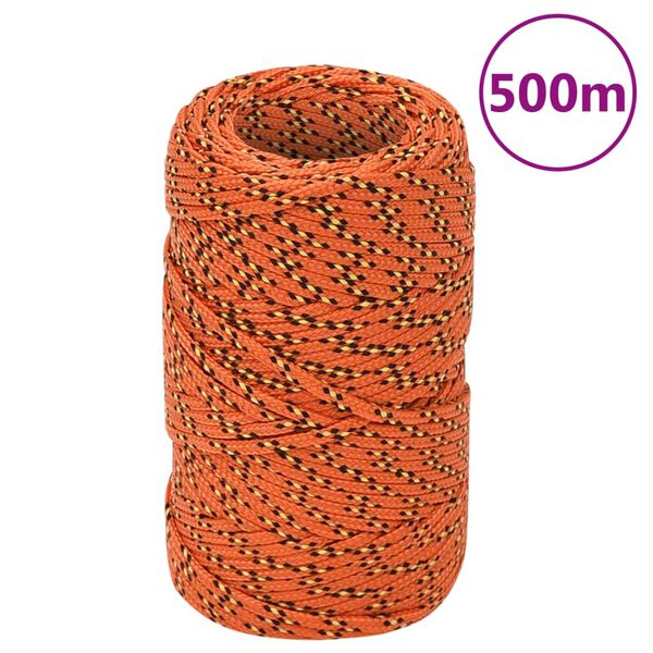 vidaXL Corde de bateau Orange 2 mm 500 m Polypropylène