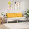 vidaXL Coussin de Dos Jaune clair 180 x 50 cm Tissu en velours c&ocirc;tel&eacute;