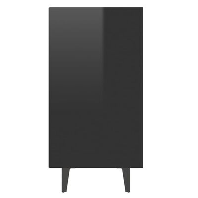 vidaXL Buffet Noir brillant 103,5x35x70 cm Aggloméré