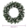 vidaXL Couronne de Noël avec lumières LED Vert 45 cm PVC