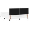 vidaXL Lit &agrave; ressorts avec matelas Blanc 180 x 200 cm Simili cuir