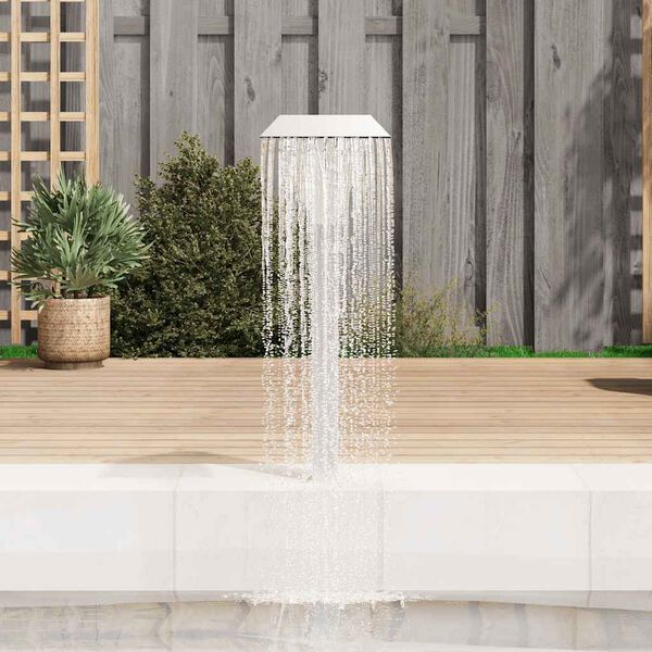 vidaXL Fontaine d'&eacute;tang Acier inoxydable 50 x 30 x 90 cm Argent&eacute;
