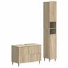 vidaXL Ensemble de 2 meubles de salle de bain ZWOLLE Ch&ecirc;ne Sonoma