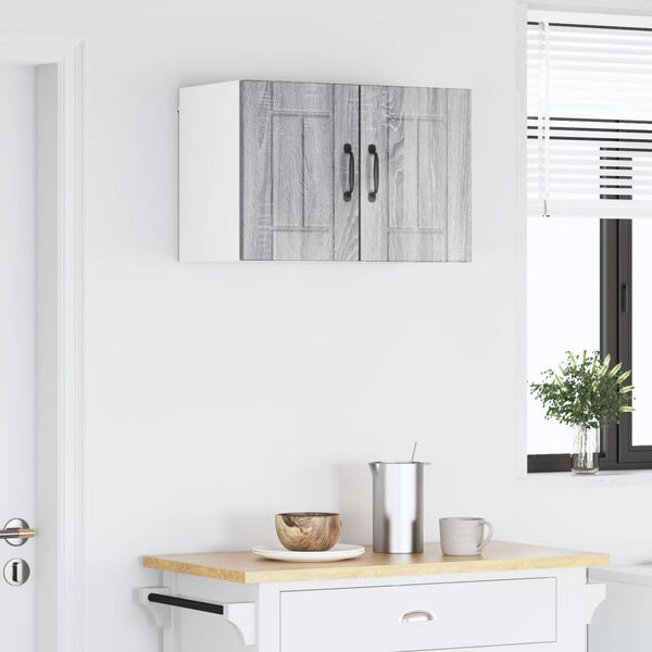 vidaXL Armoire de cuisine 2 pcs Gris Sonoma 30 x 31 x 40 cm