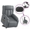 vidaXL Fauteuil inclinable de massage &eacute;lectrique gris similicuir