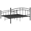 vidaXL Cadre de lit sans matelas noir m&eacute;tal 200x200 cm