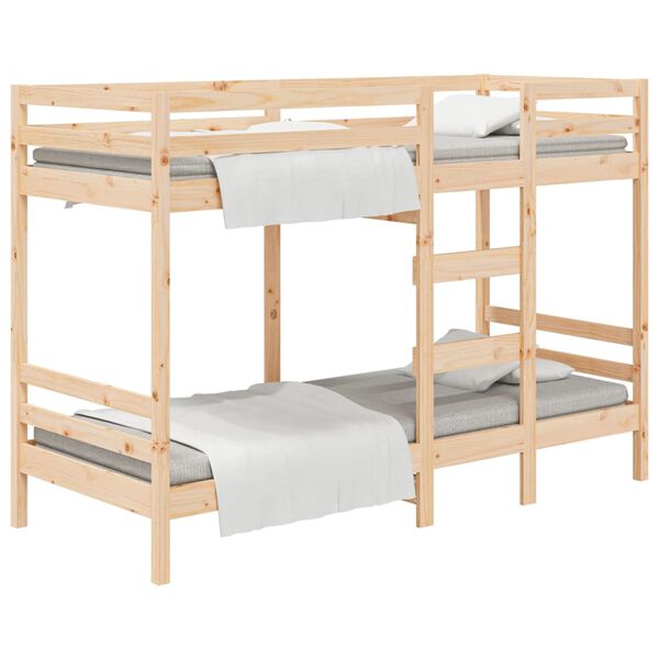 vidaXL Lit superpos&eacute; sans matelas 90x200 cm bois de pin massif