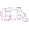 vidaXL Lit mezzanine d'enfants sans matelas 90x190 cm bois pin massif