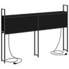 vidaXL Headboard de Rangement avec Station de Charge Ch&ecirc;ne noir 140 cm
