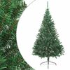 vidaXL Sapin de No&euml;l artificiel moiti&eacute; avec support vert 180 cm PVC