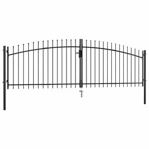 vidaXL Portail double Woerden avec pointe en forme de lance 400 x 174,5 cm