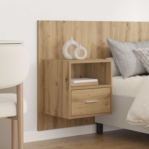 vidaXL Tête de lit avec armoire avec tiroir 3 pcs Chêne artisanal