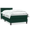 vidaXL Sommier &agrave; lattes de lit et matelas vert fonc&eacute; 100x220cm velours