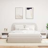 vidaXL Tables de chevet avec lumi&egrave;res LED 2 pcs blanc 50x40x45 cm