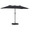 vidaXL Parasol de jardin Noir 385 x 209 x 244 cm Polyester