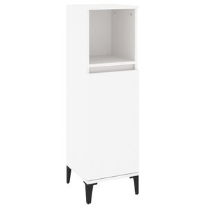 vidaXL Armoire de salle de bain blanc 30x30x100 cm bois d'ing&eacute;nierie