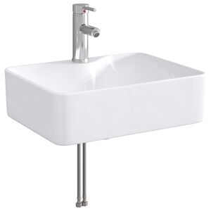 vidaXL Lavabo de salle de bain avec robinet et &eacute;vacuation Chrome