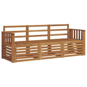 vidaXL Ensembles de canap&eacute;s 3 pc Naturel Bois d'Acacia Massif
