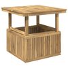vidaXL Table de caf&eacute; de jardin en bois d'acacia r&eacute;glable en hauteur