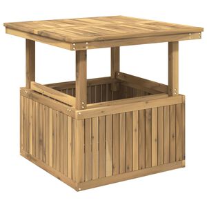 vidaXL Table de caf&eacute; de jardin en bois d'acacia r&eacute;glable en hauteur