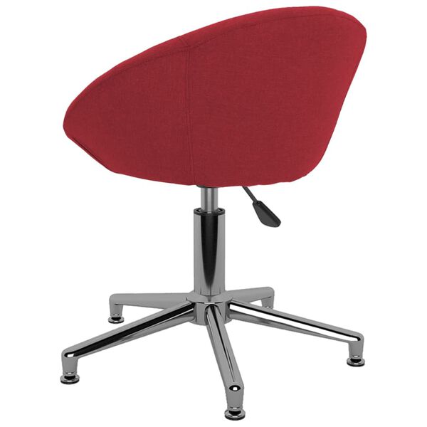 vidaXL Chaise pivotante de bureau Rouge bordeaux Tissu