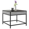 vidaXL Table basse avec LED Infinity sonoma gris 50x50x41 cm