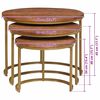 vidaXL Tables basses gigognes 3 pcs Bois de mangue massif et acier