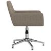 vidaXL Chaises pivotantes &agrave; manger lot de 6 taupe tissu