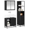 vidaXL Ensemble de mobilier de salle de bain 3 pcs Chêne noir