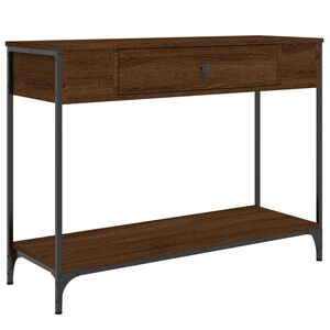vidaXL Table console ch&ecirc;ne marron 100x34,5x75 cm bois d'ing&eacute;nierie