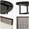 vidaXL Ensemble de salle à manger pour jardin 3 pcs Marron Poly rotin