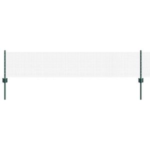 vidaXL Cl&ocirc;ture en fil soud&eacute; avec poteaux 10 x 0,4 m Vert Maille