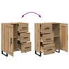 vidaXL Haut Armoire 2 pcs Ch&ecirc;ne artisanal 69,5 x 34 x 180 cm