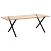 vidaXL Pieds de table &agrave; manger en forme de X, 2 pi&egrave;ces, noir, 90 x (72-73) cm, acier