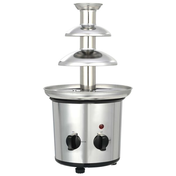 vidaXL Fontaine &agrave; chocolat Acier inoxydable Argent&eacute; 250 W