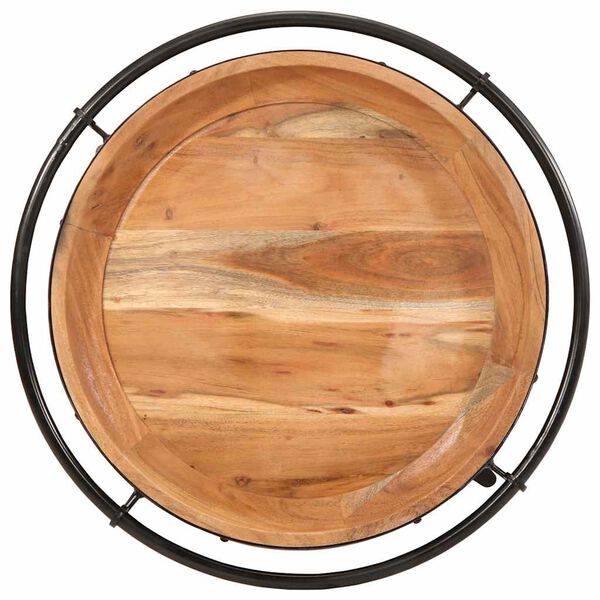 vidaXL Table d'appoint &Oslash;55x60 cm bois massif d'acacia