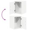 vidaXL Armoires de garage 2 pcs blanc bois d'ing&eacute;nierie