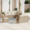 vidaXL Salon de jardin avec coussins 8 pcs beige r&eacute;sine tress&eacute;e