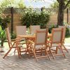 vidaXL Ensemble à Manger de jardin 7pcs bois d'acacia solide textilène