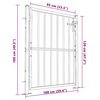 vidaXL Portail de jardin 100 x 120 cm en acier inoxydable