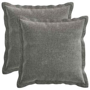 vidaXL Housse de coussin 2 pc HOUTEN Gris fonc&eacute; 30 x 30 cm